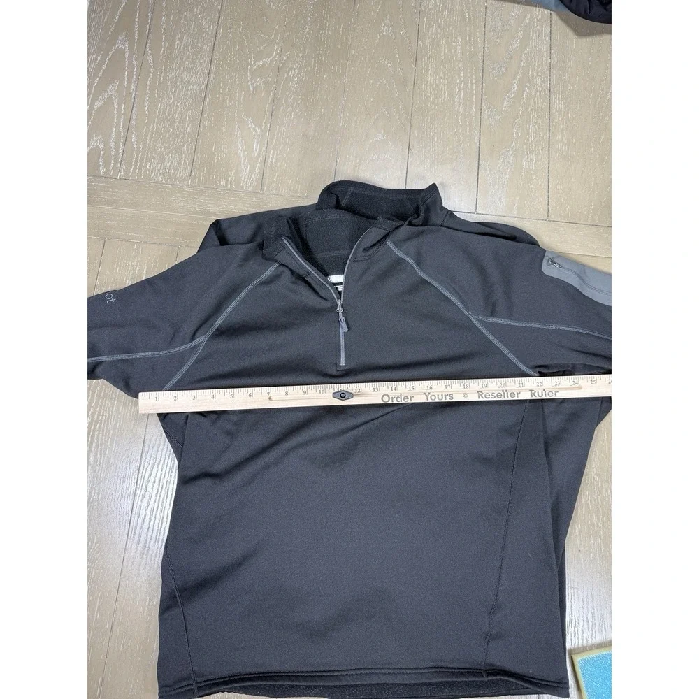 Marmot 1/4 Zip Fleece Pullover Jacket‎ Large Black  Sweater Hiking Base Layer